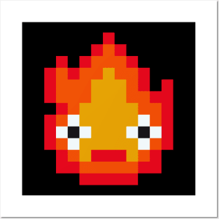 Flaming Pixel Posters and Art